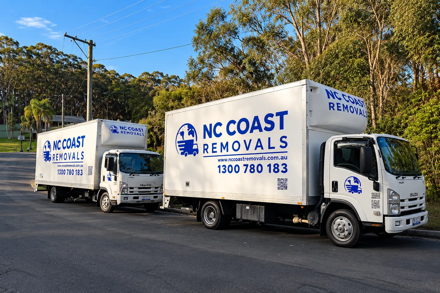 NC Coast Removals professional moving truck fleet in Newcastle NSW